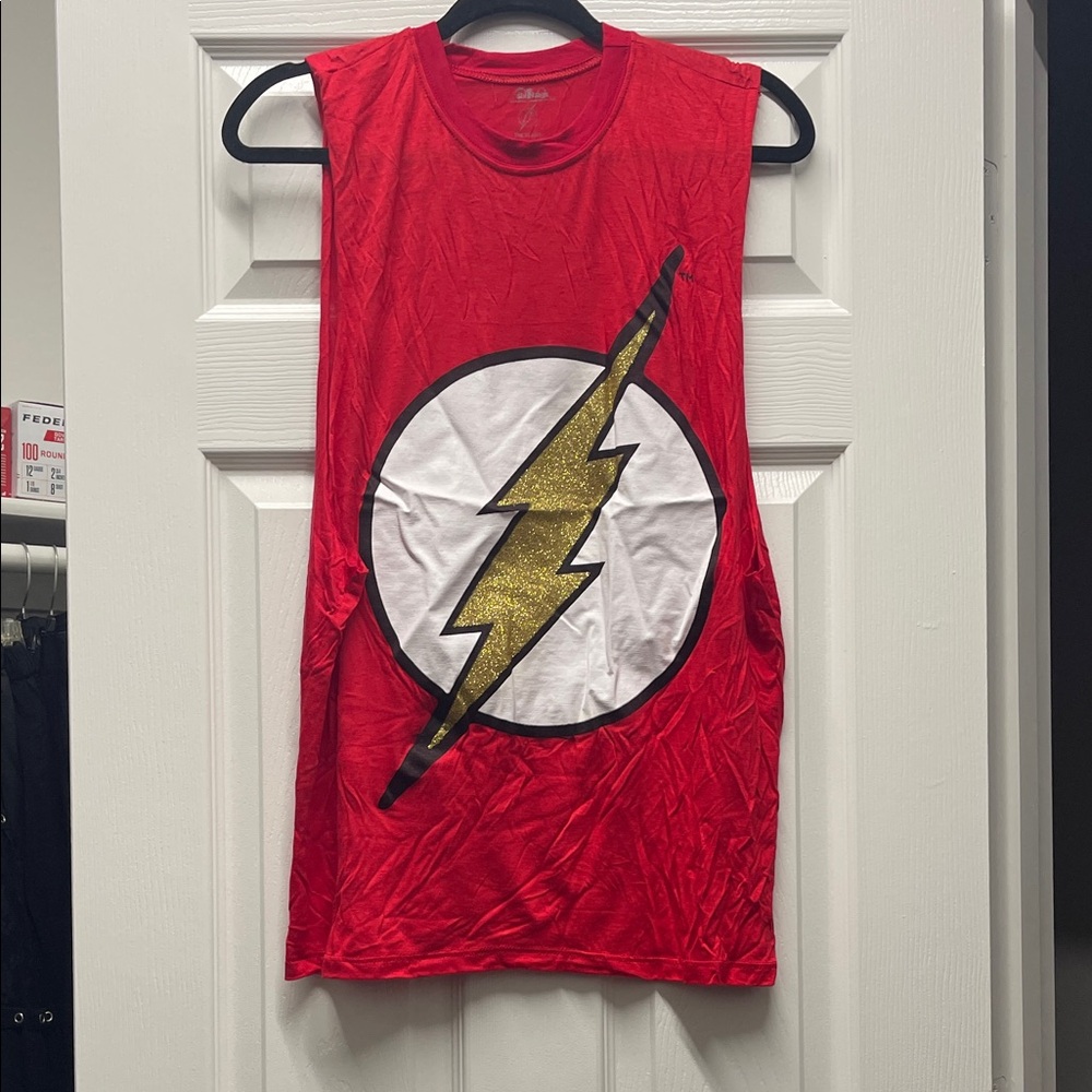 Red Flash Logo Sleeveless Top